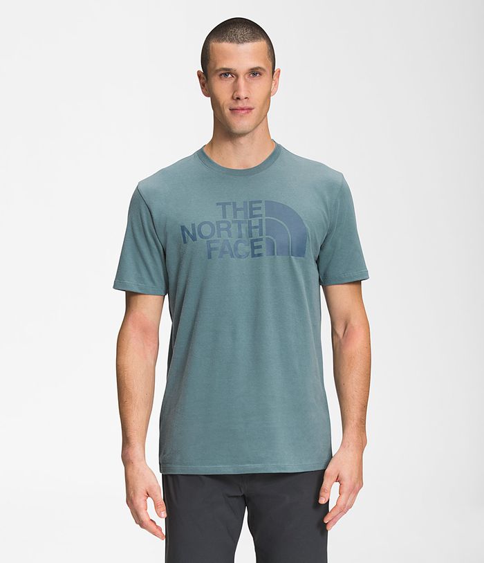 The North Face Mens T-Shirts Short Sleeve Half Dome 096ZVDHBN - Blue